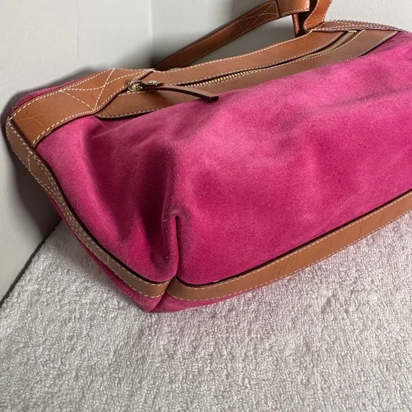 Kate Spade Pink Suede Handbag Vintage - Picture 6 of 10